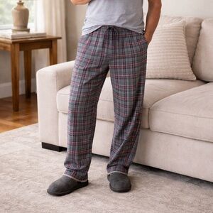 Eddie Bauer Plaid Lounge Pajama Pants Mens XL 100% Cotton